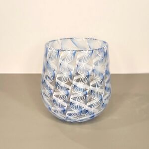 Lattice Style blue and White Cup/Votive Holder